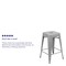 Flash Furniture Silver 24" High Metal Stool, PK4 4-ET-31320-24-SV-R-GG - alternate 4